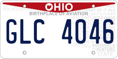 OH license plate GLC4046