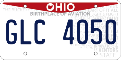 OH license plate GLC4050
