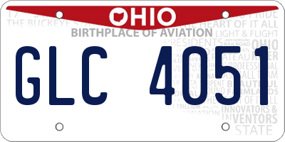OH license plate GLC4051