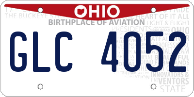 OH license plate GLC4052