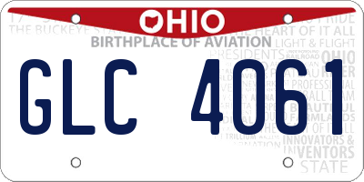 OH license plate GLC4061