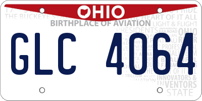 OH license plate GLC4064