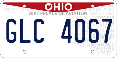 OH license plate GLC4067