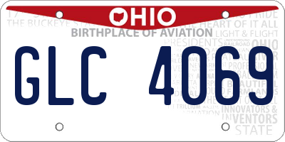 OH license plate GLC4069