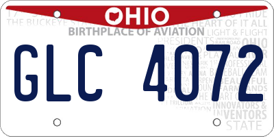 OH license plate GLC4072