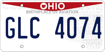 OH license plate GLC4074