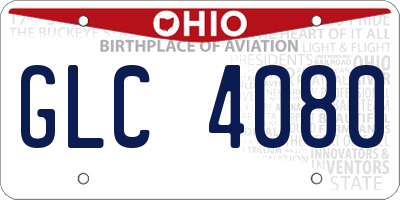 OH license plate GLC4080