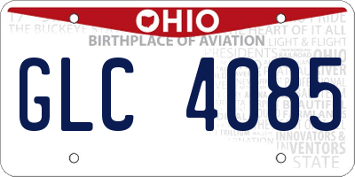 OH license plate GLC4085