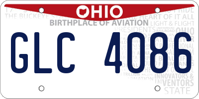 OH license plate GLC4086