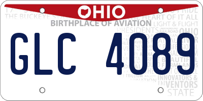 OH license plate GLC4089