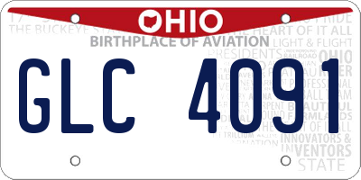 OH license plate GLC4091