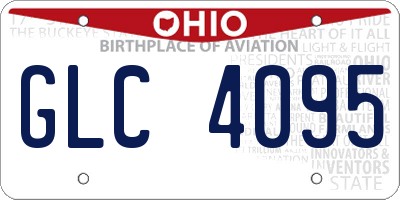 OH license plate GLC4095