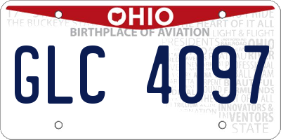 OH license plate GLC4097