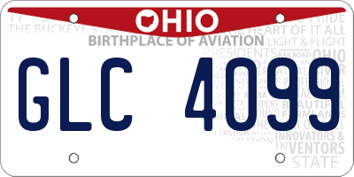 OH license plate GLC4099