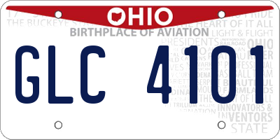 OH license plate GLC4101