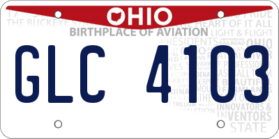 OH license plate GLC4103