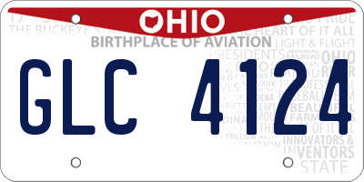 OH license plate GLC4124