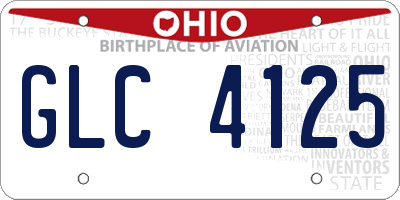 OH license plate GLC4125