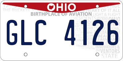 OH license plate GLC4126