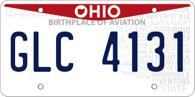 OH license plate GLC4131