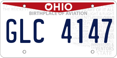 OH license plate GLC4147