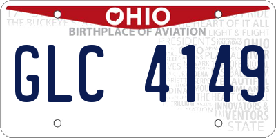 OH license plate GLC4149
