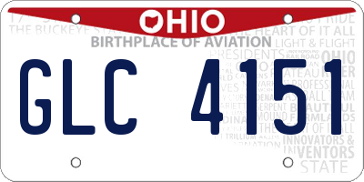 OH license plate GLC4151