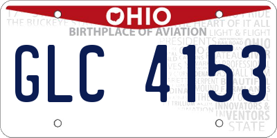 OH license plate GLC4153