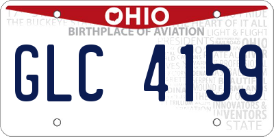 OH license plate GLC4159