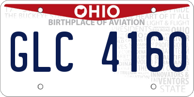 OH license plate GLC4160