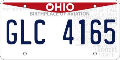 OH license plate GLC4165