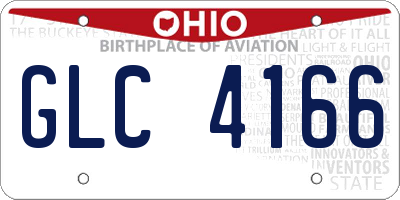 OH license plate GLC4166