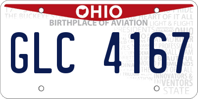 OH license plate GLC4167