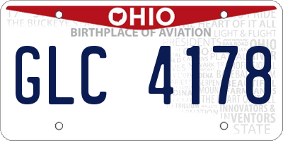 OH license plate GLC4178