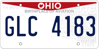 OH license plate GLC4183