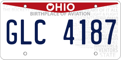 OH license plate GLC4187