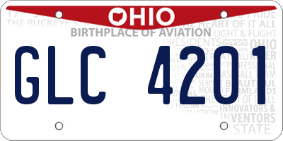 OH license plate GLC4201