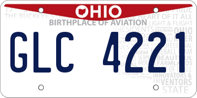 OH license plate GLC4221