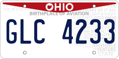 OH license plate GLC4233
