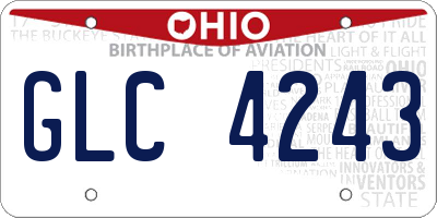 OH license plate GLC4243