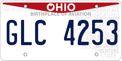 OH license plate GLC4253