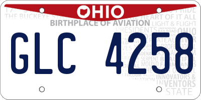 OH license plate GLC4258