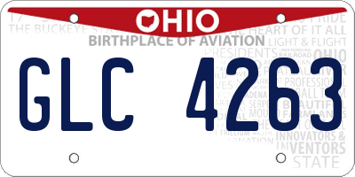 OH license plate GLC4263