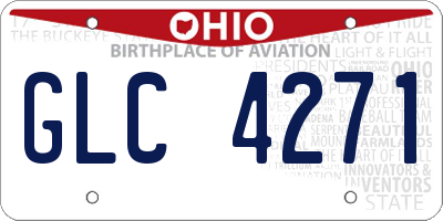 OH license plate GLC4271