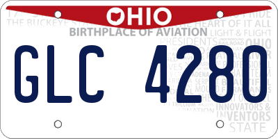 OH license plate GLC4280