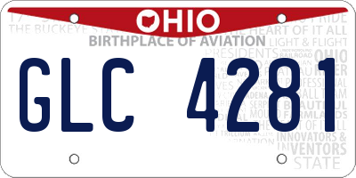 OH license plate GLC4281