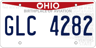 OH license plate GLC4282