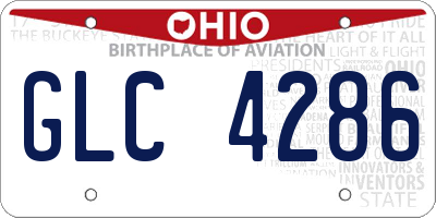 OH license plate GLC4286