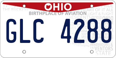 OH license plate GLC4288