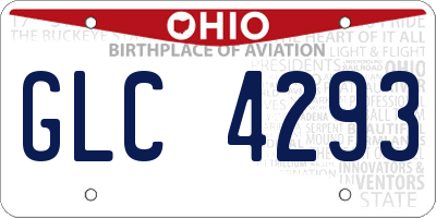 OH license plate GLC4293